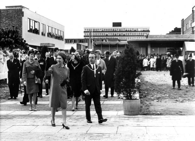 The Northern Echo: The Queen in the "space age town" of Billingham in 1967 - watch out for that pram ramp, ma'am!
